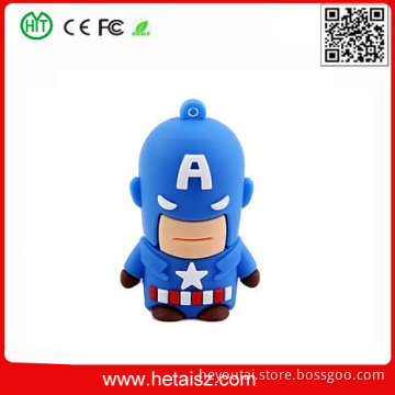 PVC Captain America USB Flash Drive, Cute Novelty Cartoon Character USB Custom, Captain America USB Memory China